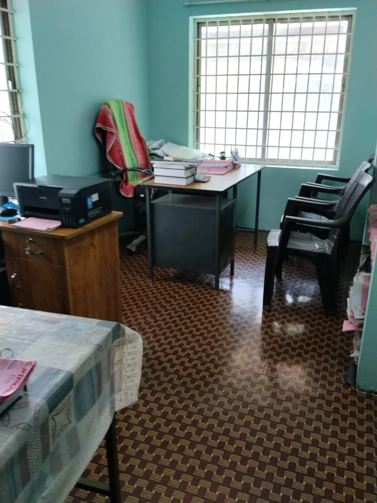 Office at Shanmugeswari Law Chambers, with the advocate’s desk and visitor seating
